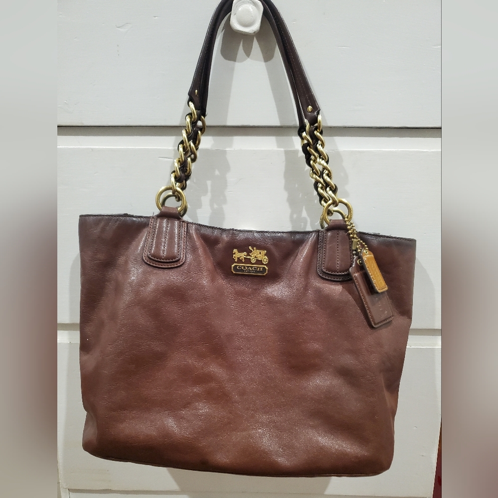 Coach Brown Leather Tote Bag